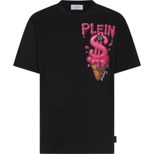 PHILIPP PLEIN Round Neck T-Shirt Ice Cream Dollar