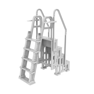 Escalier double piscine "Mario" avec système de sécurité enfant