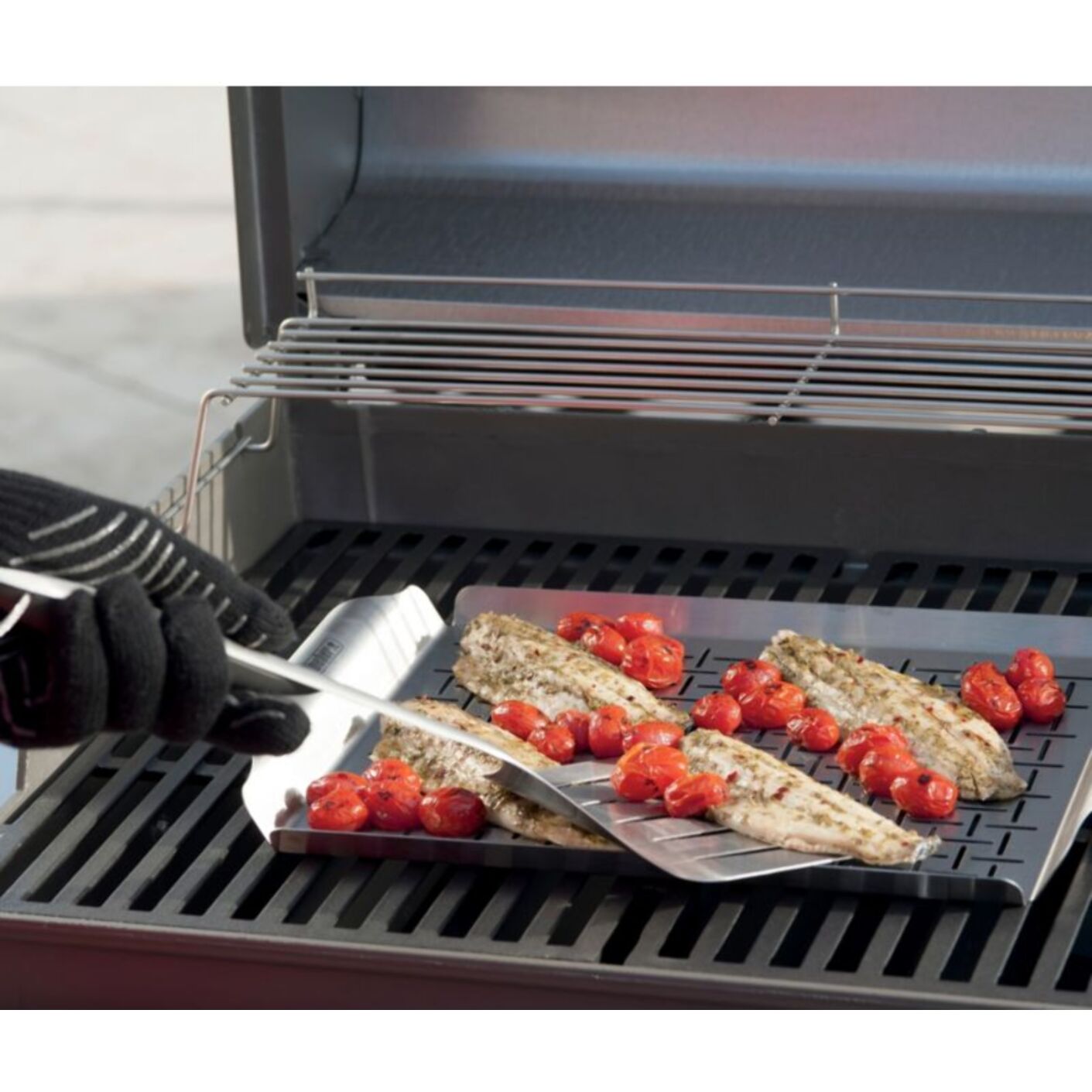 Plat de cuisson WEBER de cuisson en acier inoxydable 40x30x3cm