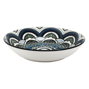 Assiette Mandala Creuse Bleu D20cm