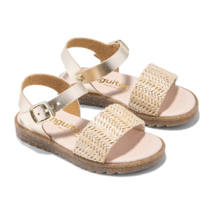 Sandalias Hebilla Beige