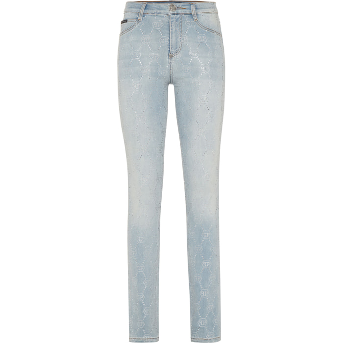PHILIPP PLEIN Jegging de cintura alta MONOGRAM