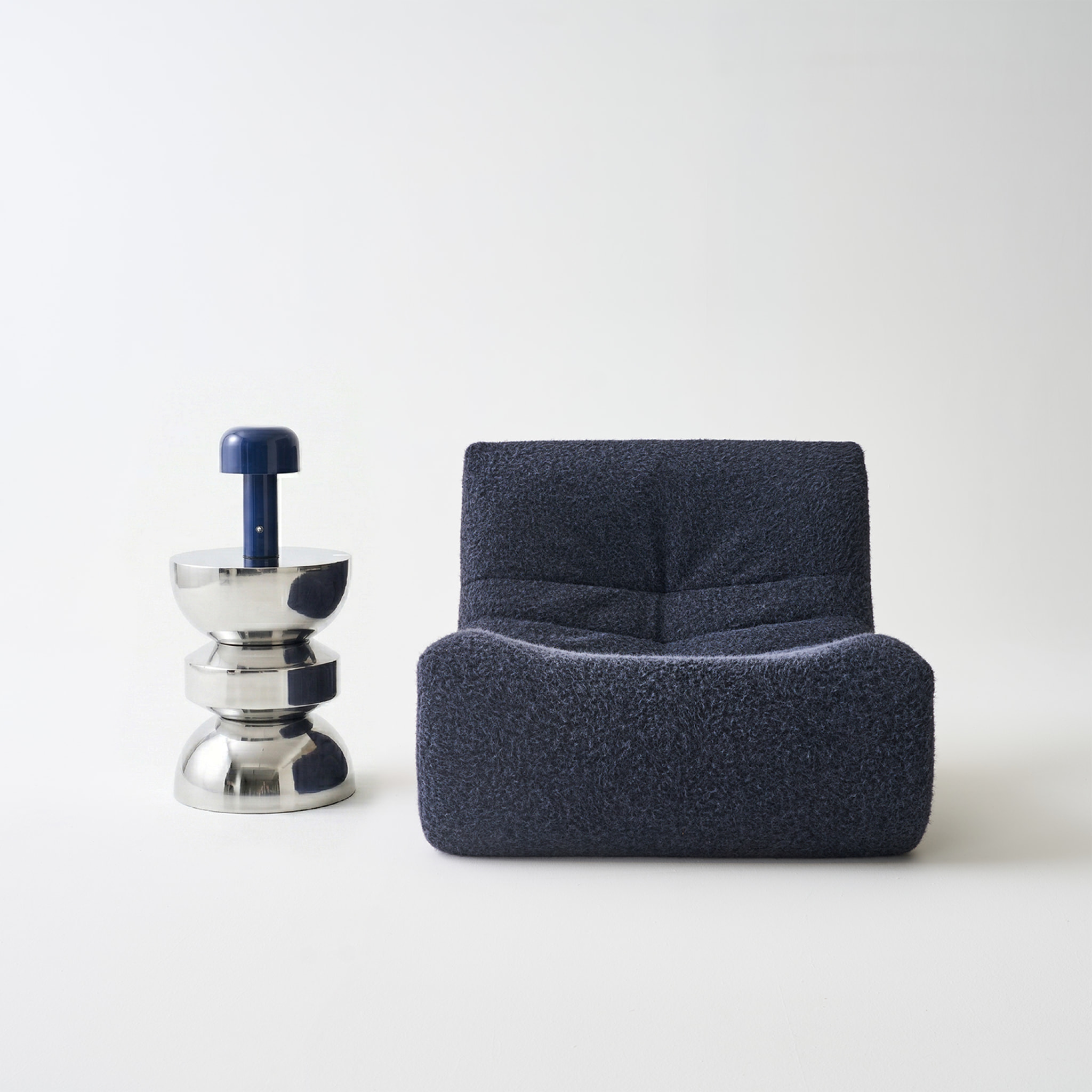 Table d'appoint, bout de canapé, table de chevet acier inoxydable chromé Ø32 x H43,5cm ASSA