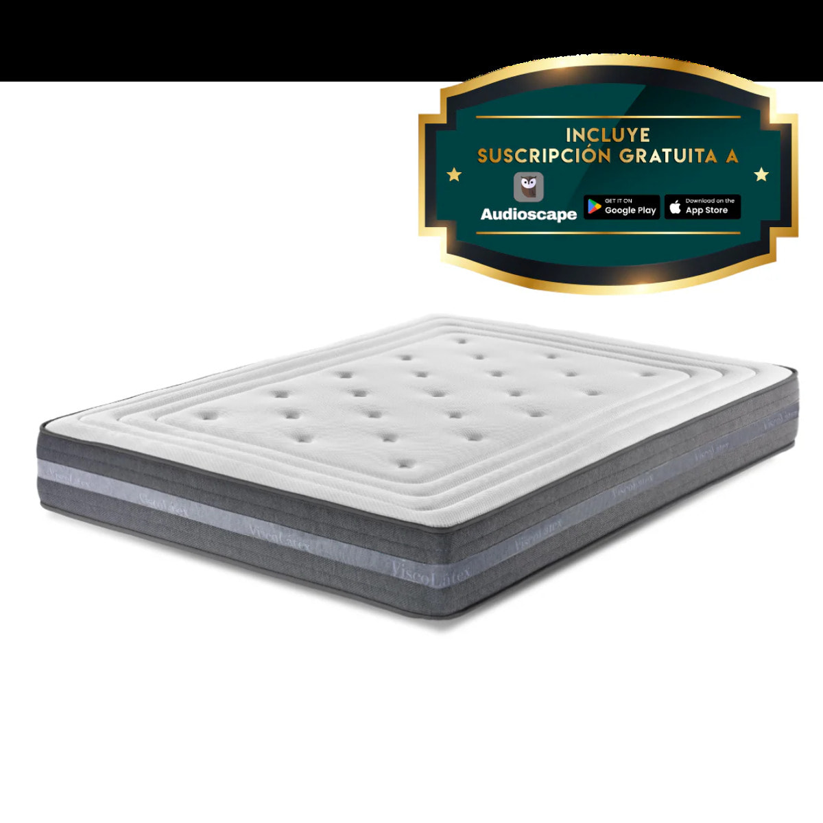 Colchón De Alta Gama Deluxe 4D de 25 Cm con viscoelástica - ErgonÃ³mico | Certificado Sanitized y Oeko-Tex