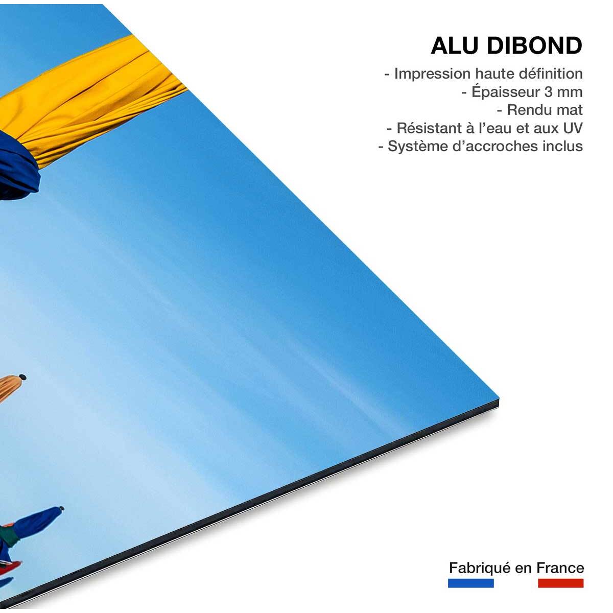 Tableau plage les parapluies de deauville  Tableau alu Dibond