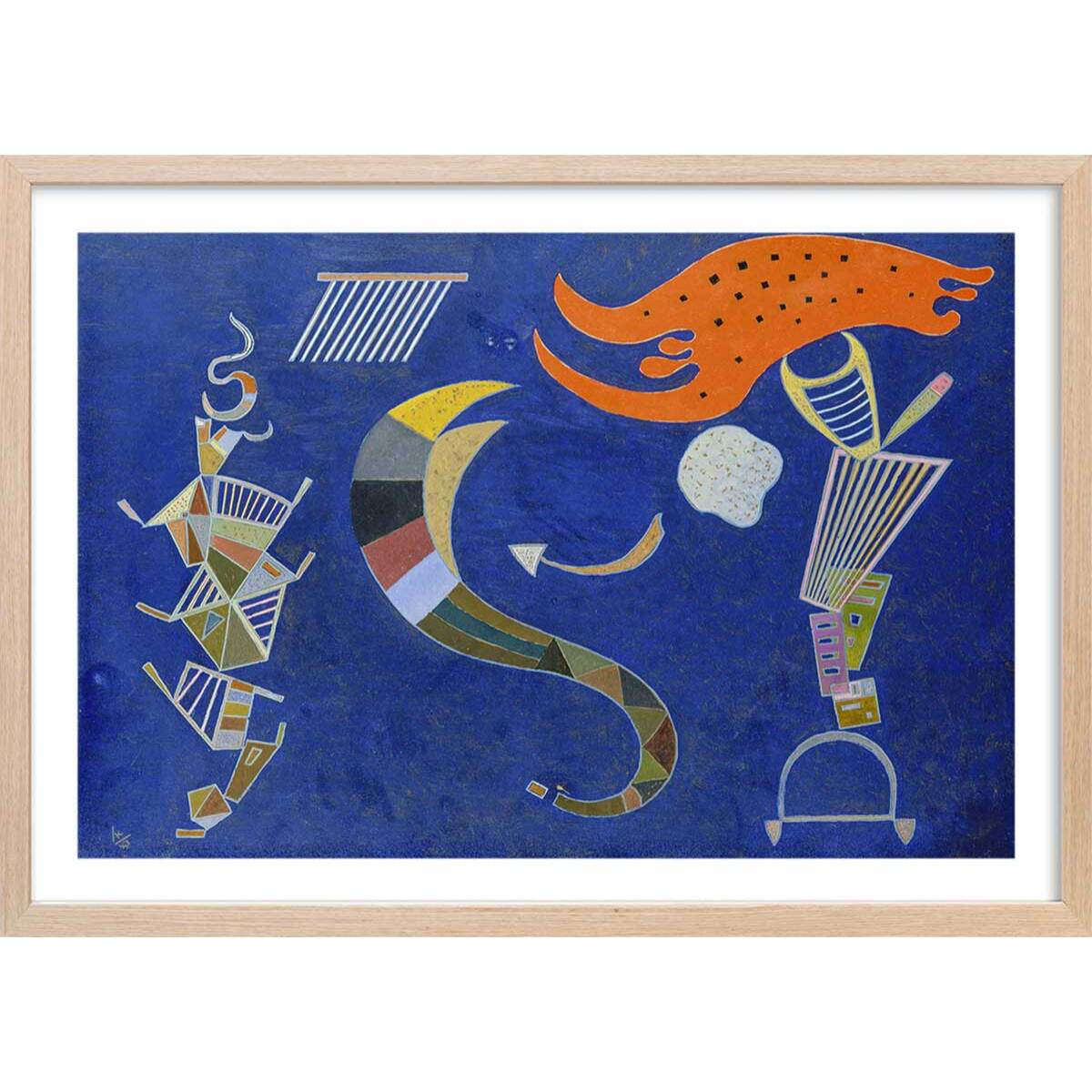 Poster La Flèche par Wassily Kandinsky Affiche + cadre en bois - Chêne