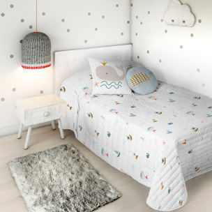 Haciendo el Indio - Colcha Bouti Estampada - Reversible - Infantil - 100% Algodón - 70 gr/m² - Aventura Pirata