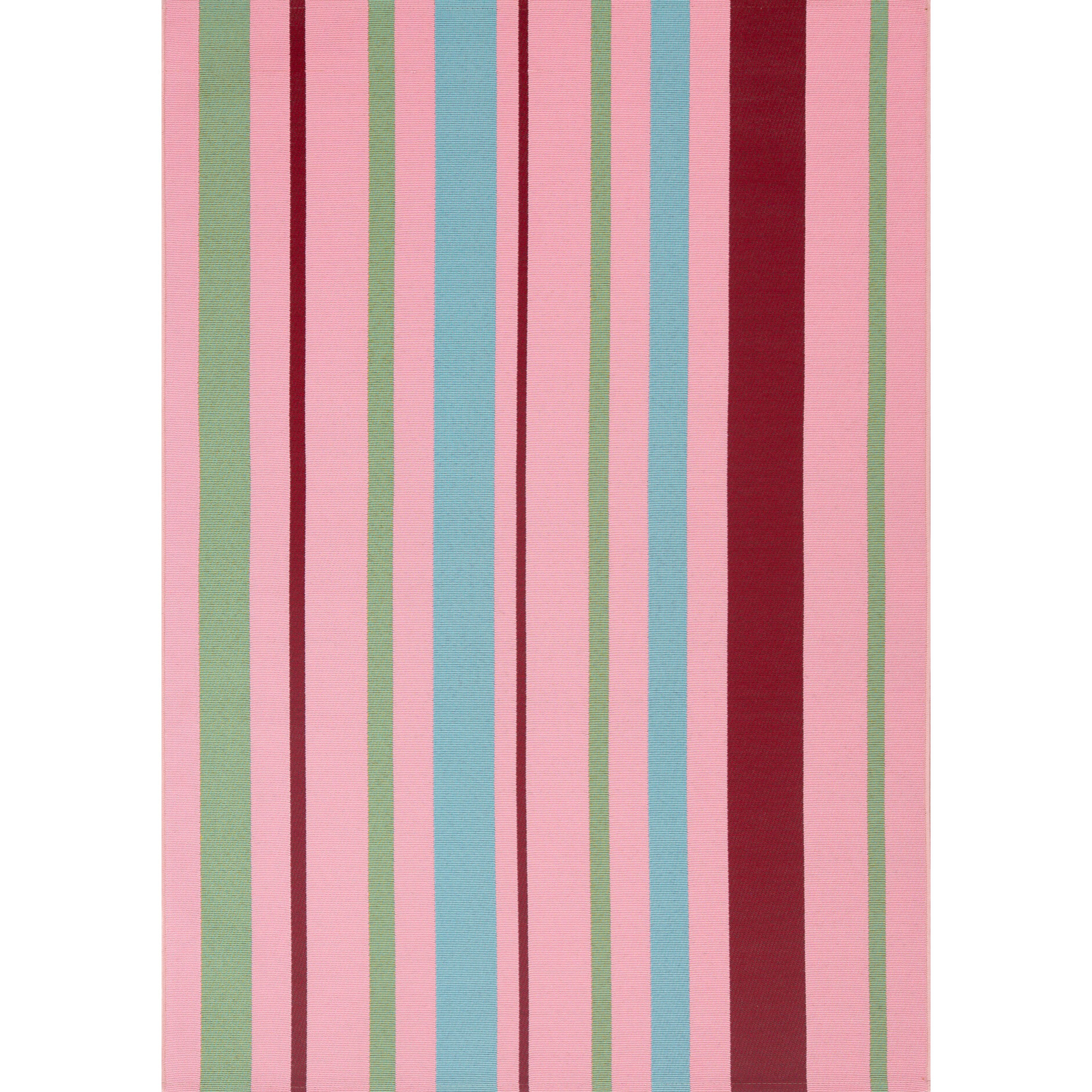 AZUR - Tapis intérieur/extérieur à rayures roses