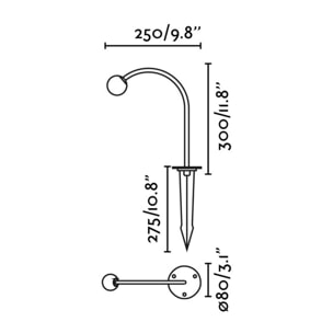 CUCA 300 Lampada pichetto nero