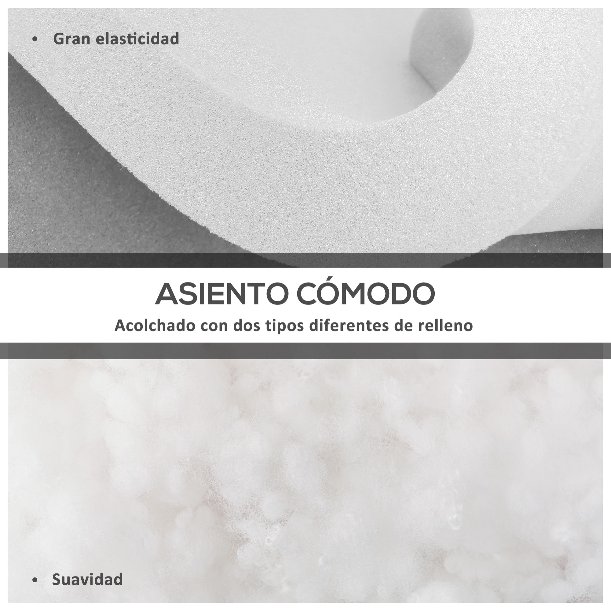 Conjunto de Cojines para Sillas de Comedor 42x42x5 cm Juego de 4 Piezas Cojines para Sillas de Jardín Impermeable con 2 Amarres de Fijación Crema