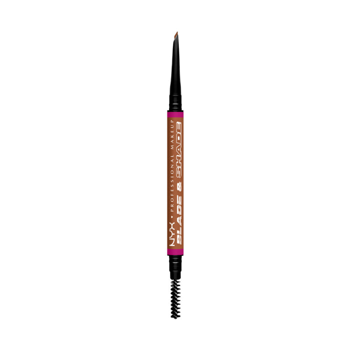 NYX Professional Makeup Blade & Shade, Crayon sourcils double embout, tenue jusqu'à 16h, Auburn