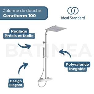 Colonne de douche thermostatique IDEAL STANDARD Ceratherm C100