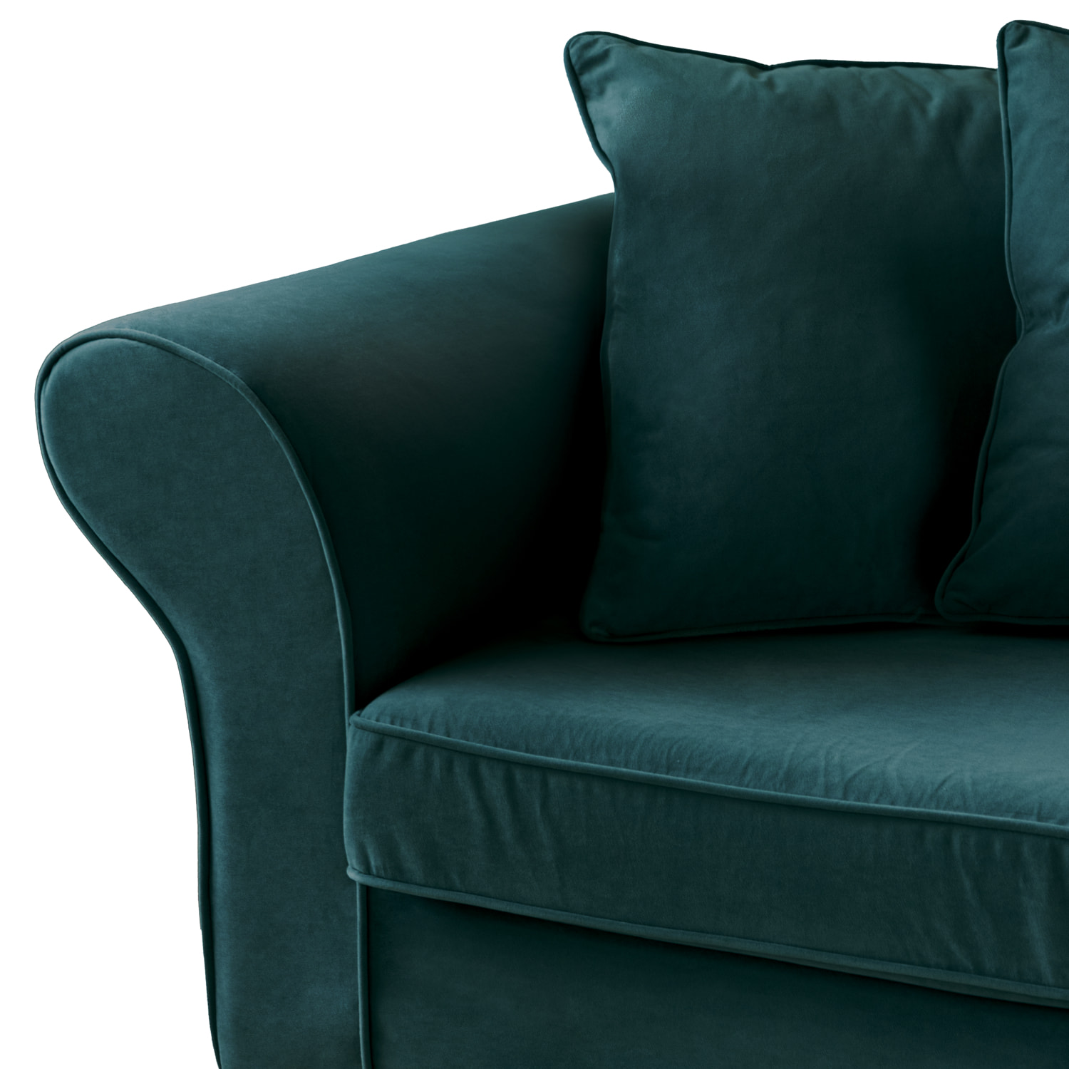Fauteuil love seat en velours vert émeraude OSCAR