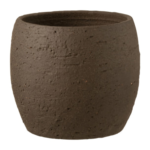 J-Line cache-pot Enya - céramique - marron - medium - Ø 24 cm