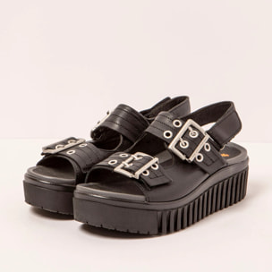 Sandalia de cuña 1579 NAPPA BLACK/BRIGHTON color Black