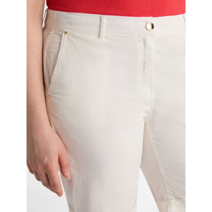 Fiorella Rubino - pantalones cortos de algodón elástico - Blanco