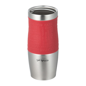 Taza de viaje 360ml acero inoxidable doble pared en color rojo expert san ignacio