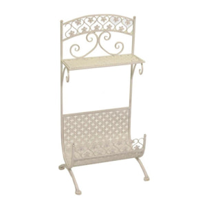 Portariviste in metallo Letizia bianco cm31x42h85