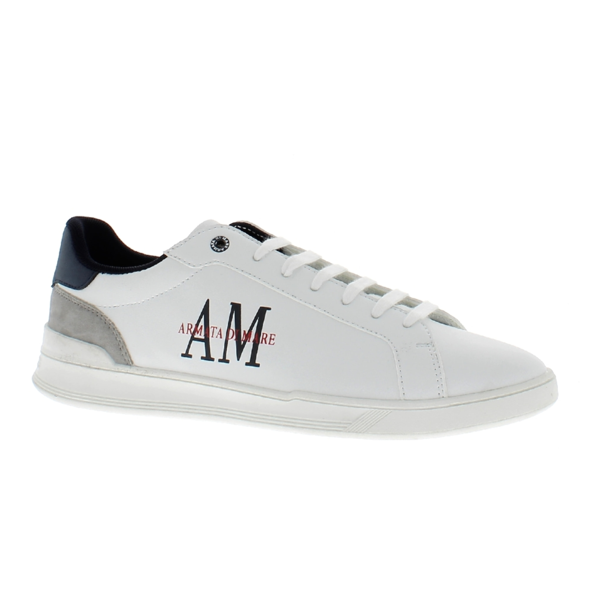 Armata di Mare Scarpe Uomo Sneakers Casual Stringate Basse con Soletta Rimovibile in Memory Foam AMU S24D545 Off White Navy