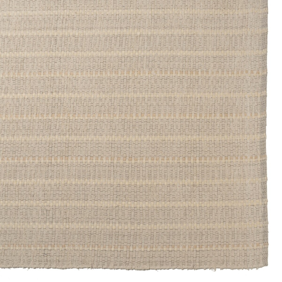 SACHA - Tapis rectangulaire 160x230cm en coton recyclé couleur ivoire