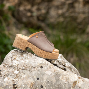 Sandalias con tacón N5892 PLEASANT PIEDRA /ARBEQUINA color Piedra