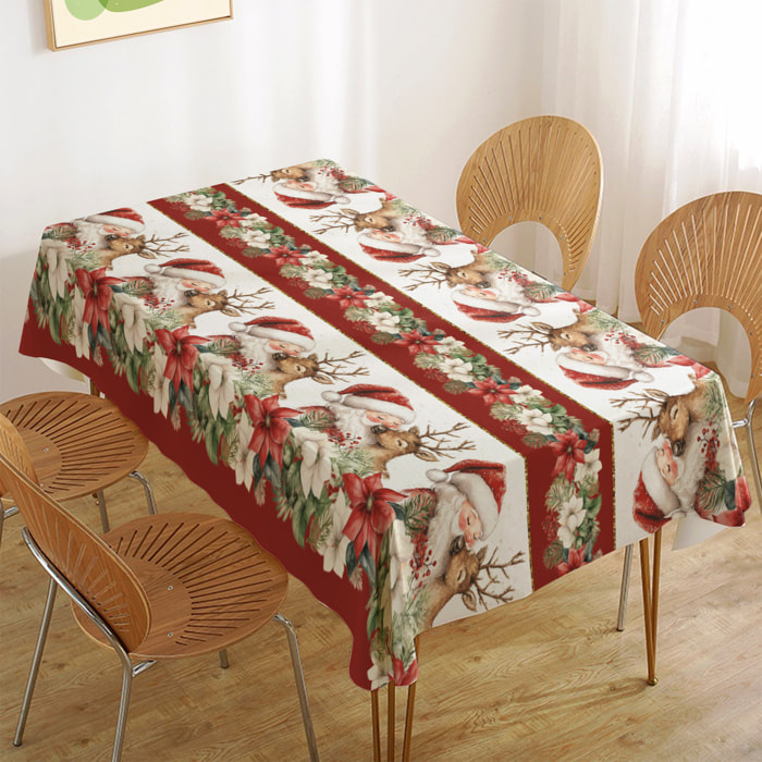 CASSESE HOME Tovaglia No Stiro Breccia Natale In Poliestere Made In Italy_Dec.R