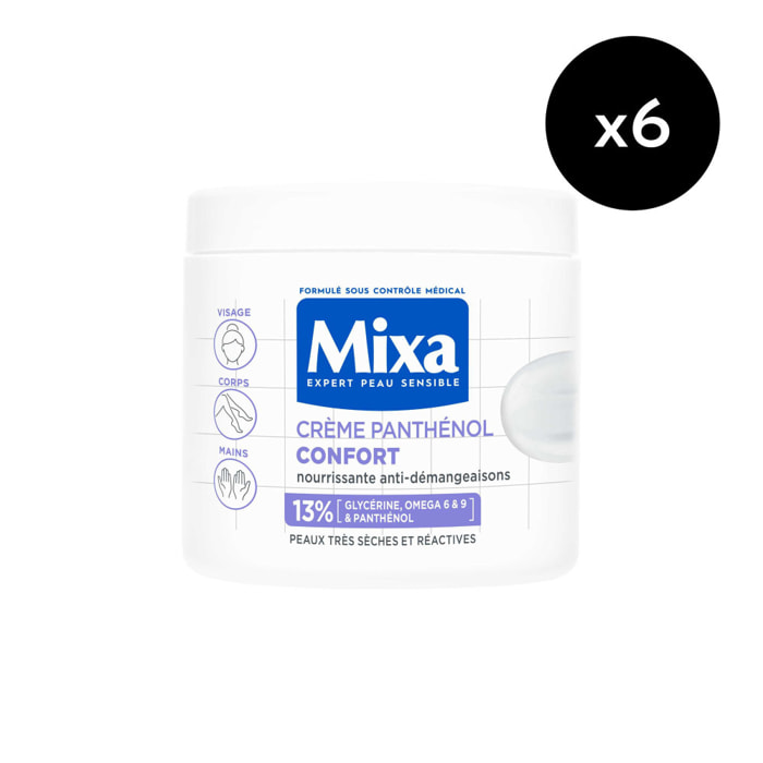 Lot de 6 - Mixa Crème Panthénol Confort 400ml