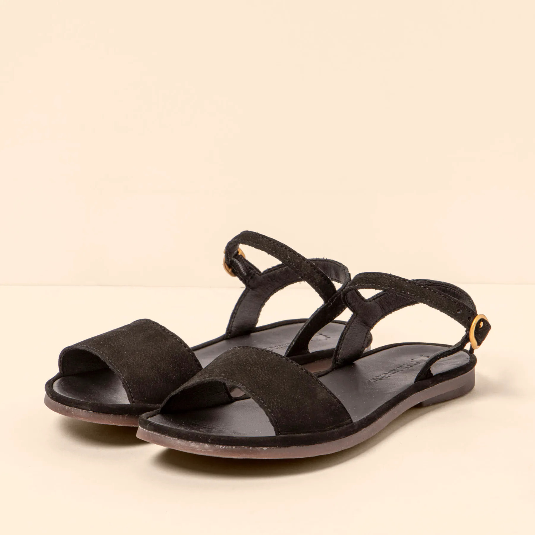 Sandalias N5693 NOBUCK LAVADO BLACK / TULIP color Black