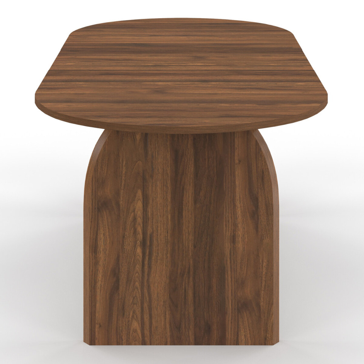 Table à manger extensible Japandi effet bois noyer 160-200cm