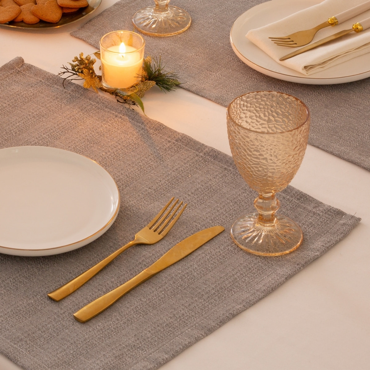 Mantel antimanchas INDIV. EVOLET GRIS-PLATA (2 ud.)