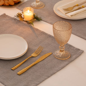 Mantel antimanchas INDIV. EVOLET GRIS-PLATA (2 ud.)