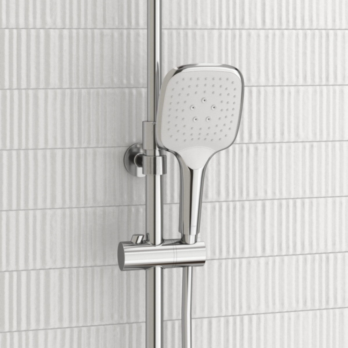 Pommeau de douche Emma chrome + flexible