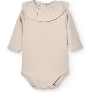 Body bebé manga larga cuello volante