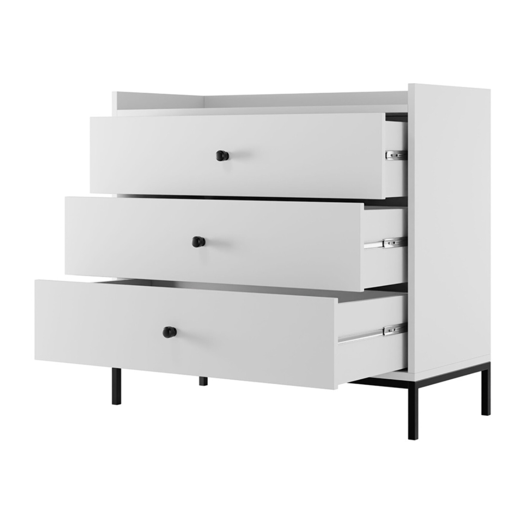 Filipo - commode - blanc - 80 cm - Blanc