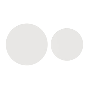 Tables basses rondes en rotin et plateau blanc (lot de 2) - Owan