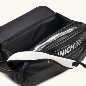Mochila Deportiva de Pádel Negra y Blanca con Compartimentos Térmicos y Zapatillero TRAINING BACKPACK