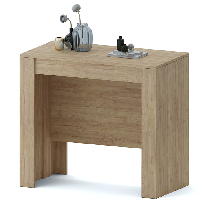 Tavolo Consolle Allungabile Oslo Fino A 2.37 Metri Tavolo 10 Posti Salvaspazio Design Moderno Elegante Consolle Casa Ufficio 78 x 51 x 90 cm Rovere
