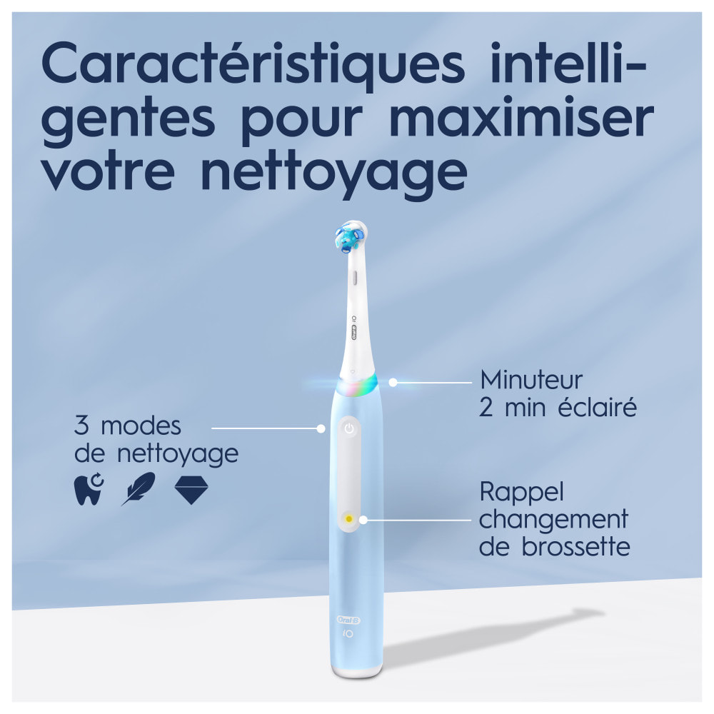 Oral-B iO 3S - Bleue - Brosse À Dents Électrique