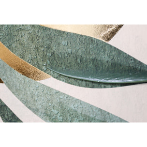 Cuadro Roman poliéster verde-terracota-dorado 91x61x4cm