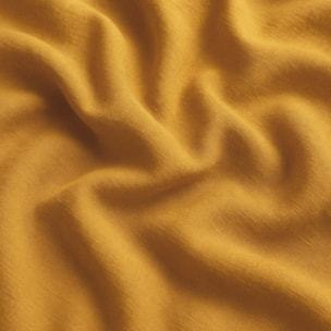 Naturals - Funda Nórdica Lisa - Cierre con botones - 100% Algodón - Incluye 1/2 Fundas de Almohada - Ocre