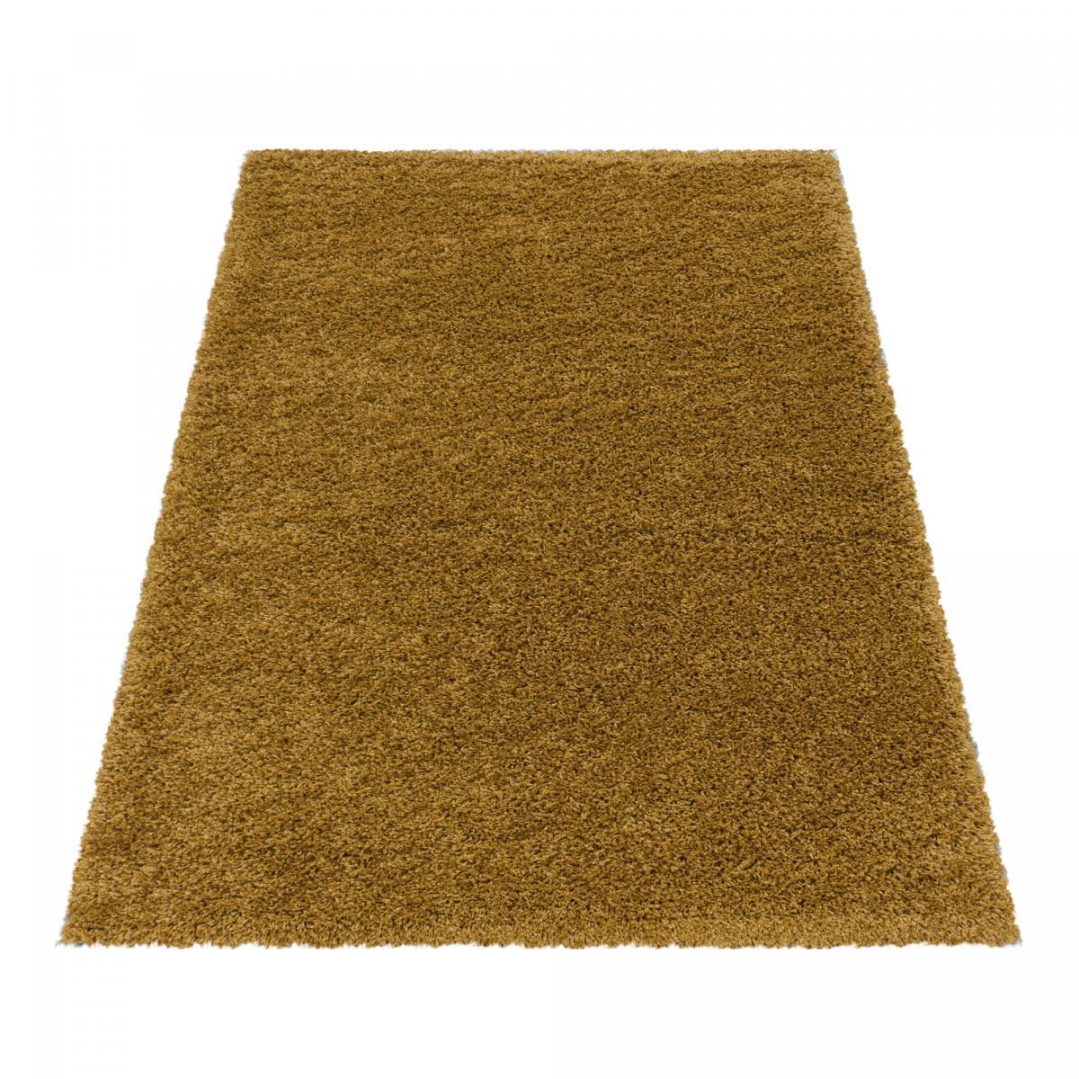 Tapis poils longs shaggy tissé motif uni RIBI