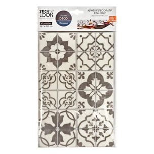 Lot de 2 stickers carrelages carrelages gris