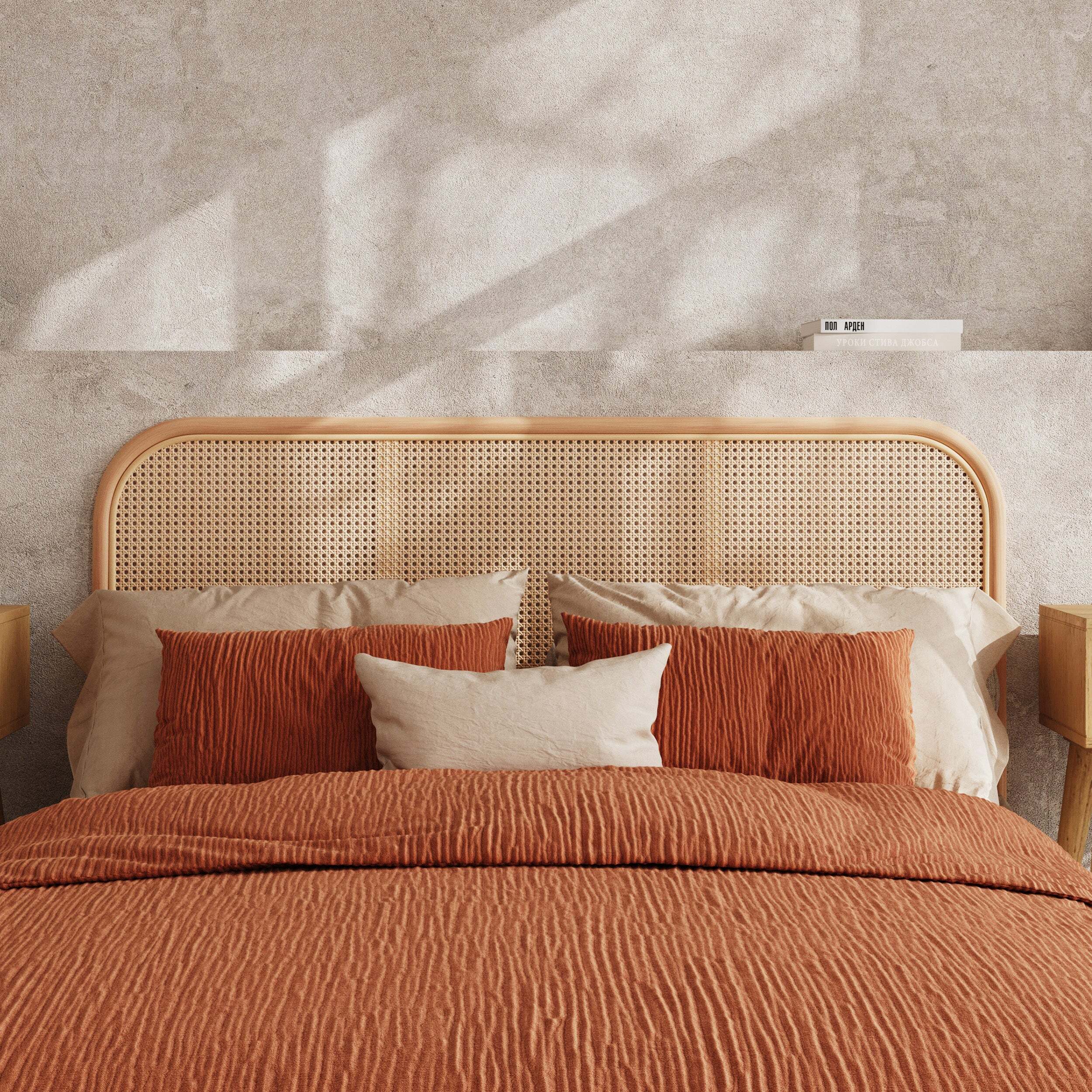Tête de lit en rotin et cannage 140 cm - Naïra
