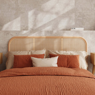 Tête de lit en rotin et cannage 140 cm - Naïra