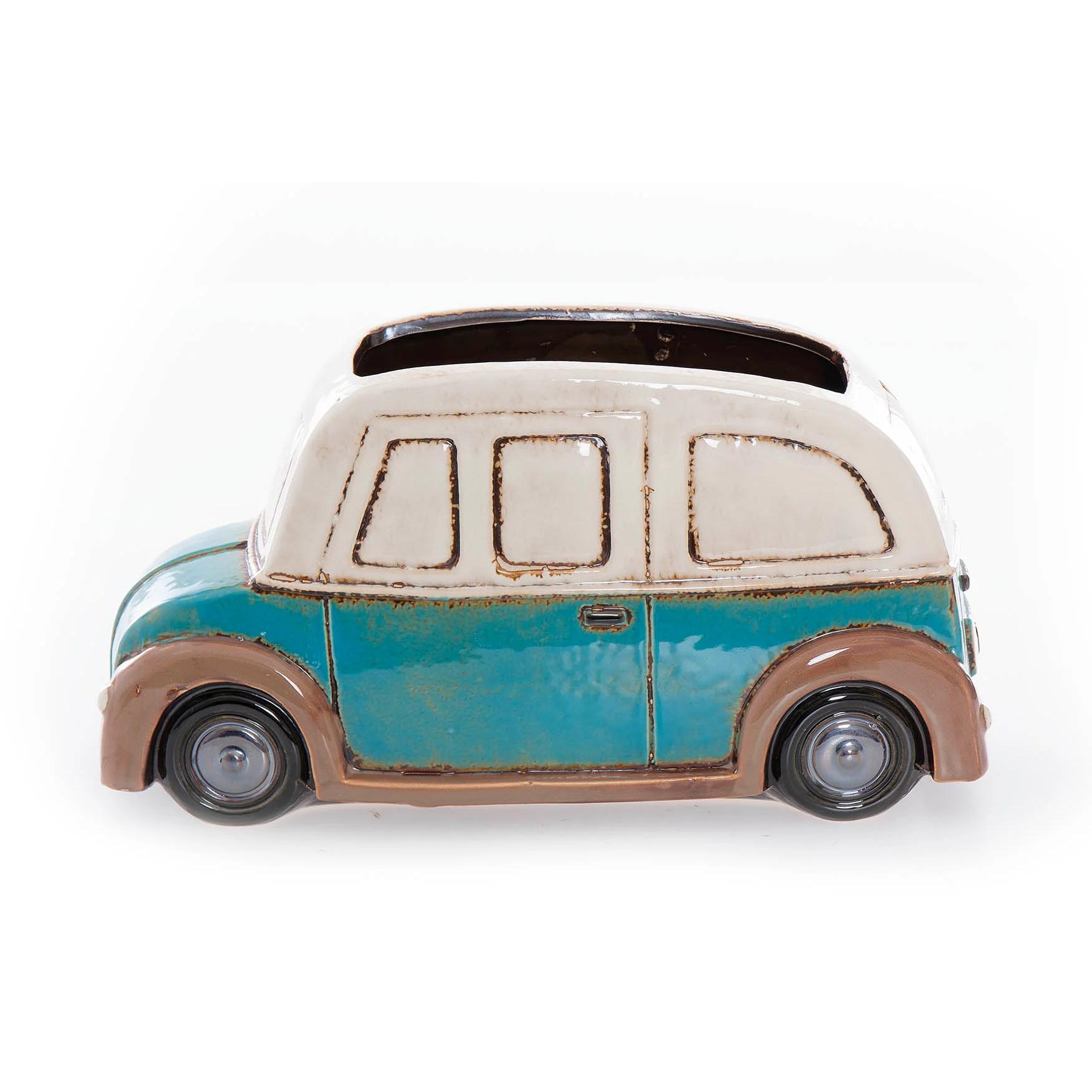 Coche Ceramica Con Macetero 31x11x17 Cm