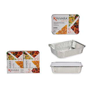 SET 3 BANDEJAS HONDAS ALUM CON TAPA GR