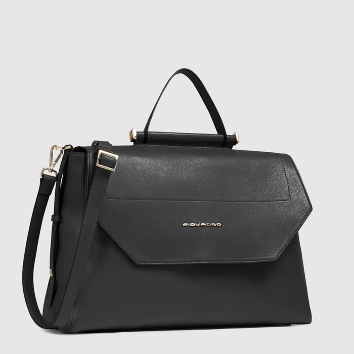 Piquadro Borsa modello satchel in pelle porta pc con protezioni antiurto e RFID