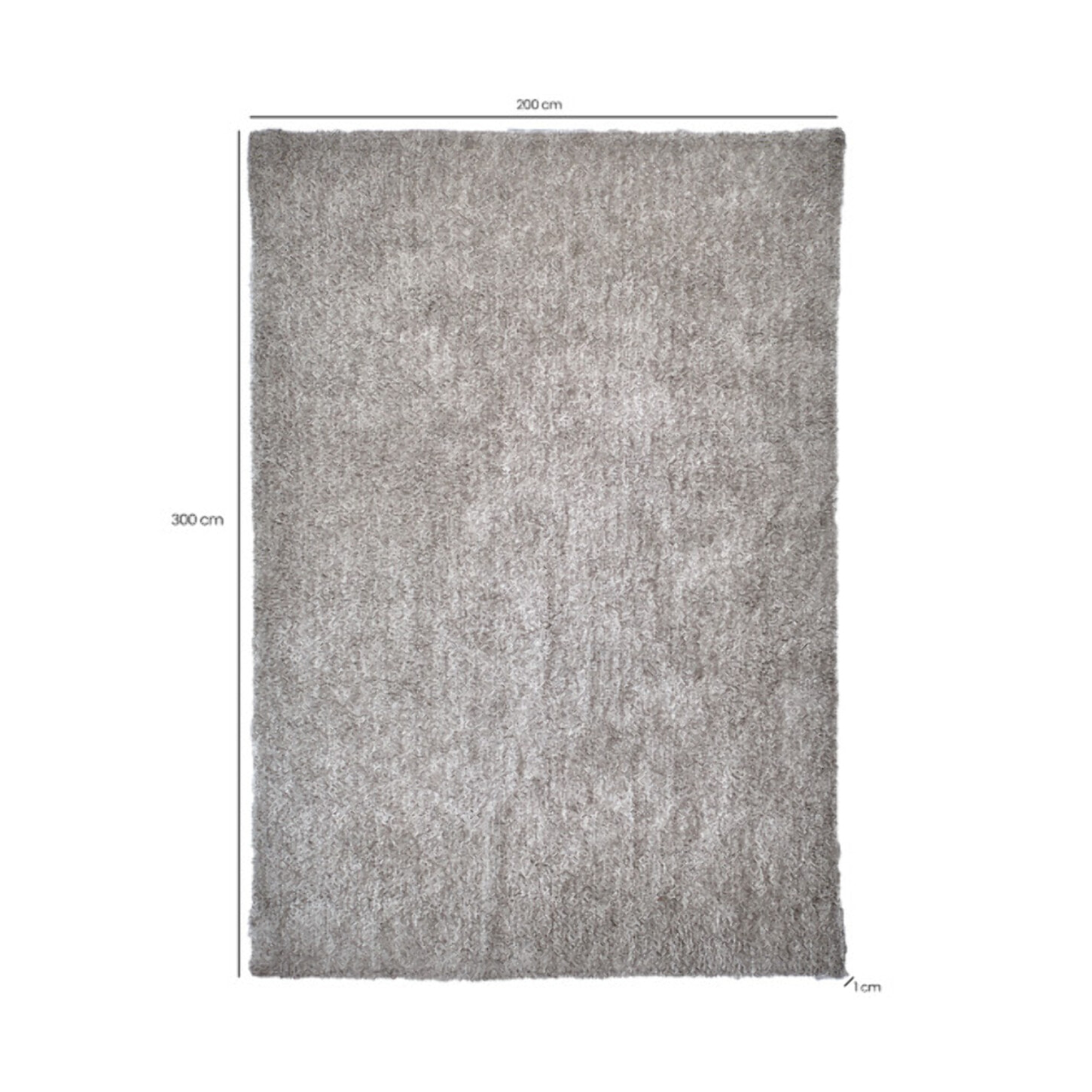 Tapis 200 x 300 cm en tissu doux à poils courts - KARA