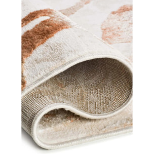 KEOPS Alfombra abstracta con relieve beige/caldera, varias medidas disponibles.