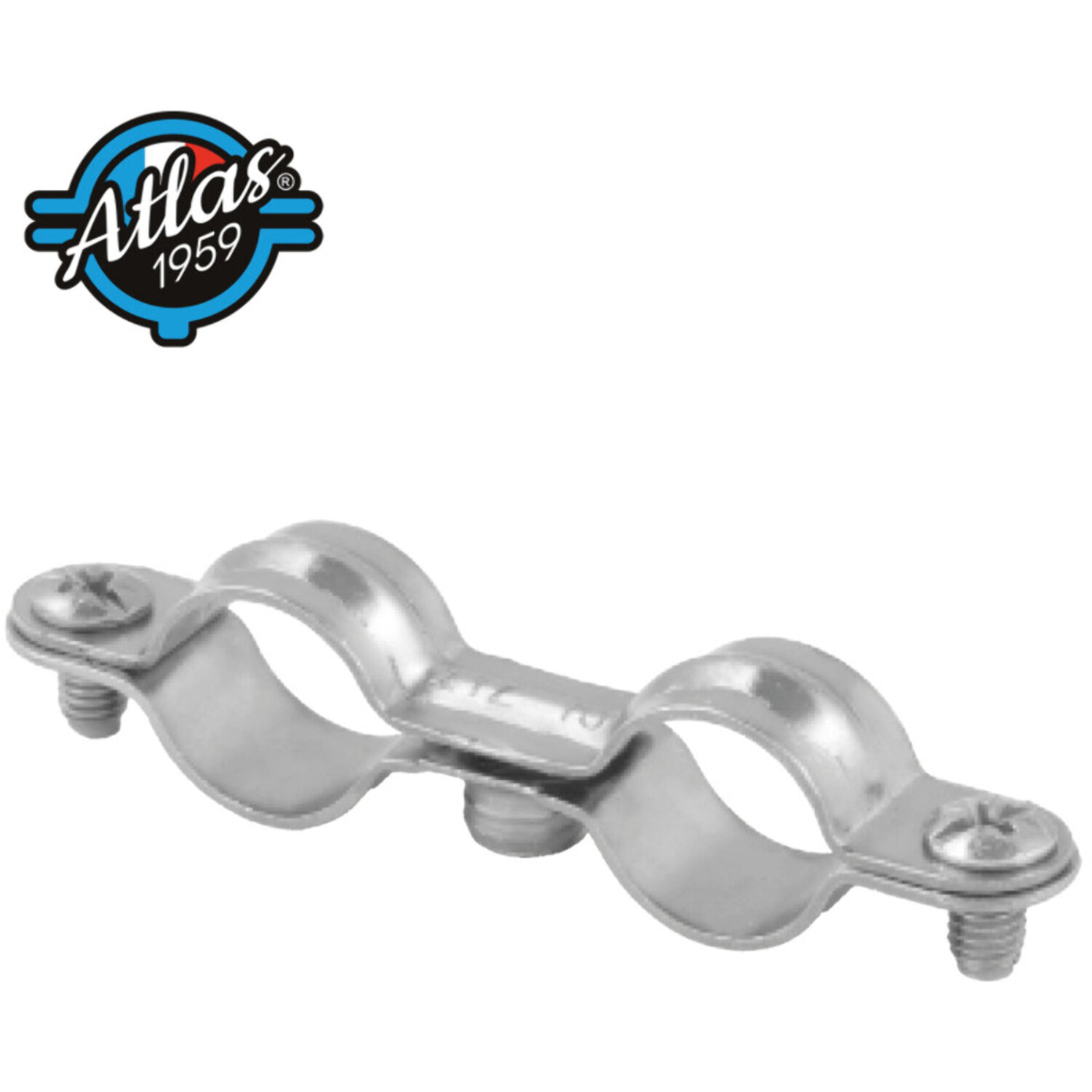 Collier double standard en acier zingué embase M7 X 150 CD Ø10 - Boite de 100 - SCELL-IT - CD10